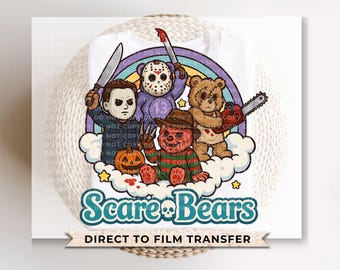 Scare Bears DTF Transfer, Ready to Press, Spooky Halloween Tshirt Design