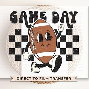 Football DTF Transfers, Ready to Press, T-shirt Transfers, Heat Transfer, Direct to Film, Sports, Cartoon, Characters, Game Day, Retro