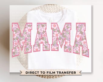 Mother's Day DTF Transfers, Ready to Press, T-shirt Transfers, Shirt Heat Transfer, Direct to Film, Spring, Boho Gift for Mom, Floral Mama