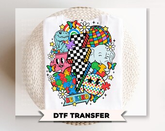 Autism Awareness DTF Transfers, Ready to Press, T-shirt Transfers, Heat Transfer, Direct to Film, Puzzle, Acceptance, Autism Mom Shirt Decal