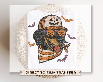 Halloween Dachshund DTF Transfer, Ready to Press, Pet Lover Tshirt Design