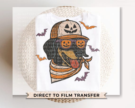 Halloween Dachshund DTF Transfer, Ready to Press, Pet Lover Tshirt Design