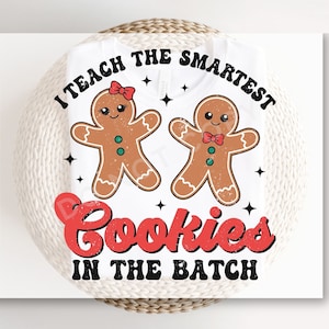 Christmas DTF Transfer, Ready to Press, T-shirt Transfer, Heat Transfer, Direct to Film, Holiday, Teacher Gift, School, Gingerbread Cookies