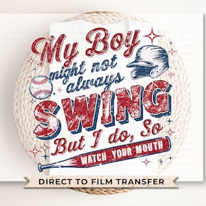 Baseball DTF Transfer, Ready to Press, T-shirt Transfers, Heat Transfer, Direct to Film, Softball, Game Day, T-Ball, Sports Mom Apparel dtf