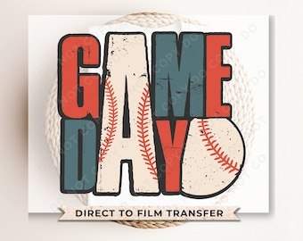 Baseball DTF Transfer, Ready to Press, T-shirt Transfer, Heat Transfer, Direct to Film, Sports Mom, Gift for Dad, Game Day Shirt, Ballgame