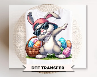 Easter Bunny DTF Transfer, Ready to Press, Kids Easter Tshirt Design