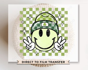 Retro Groovy St Patricks Day DTF Transfer, Ready to Press, Tshirt Design