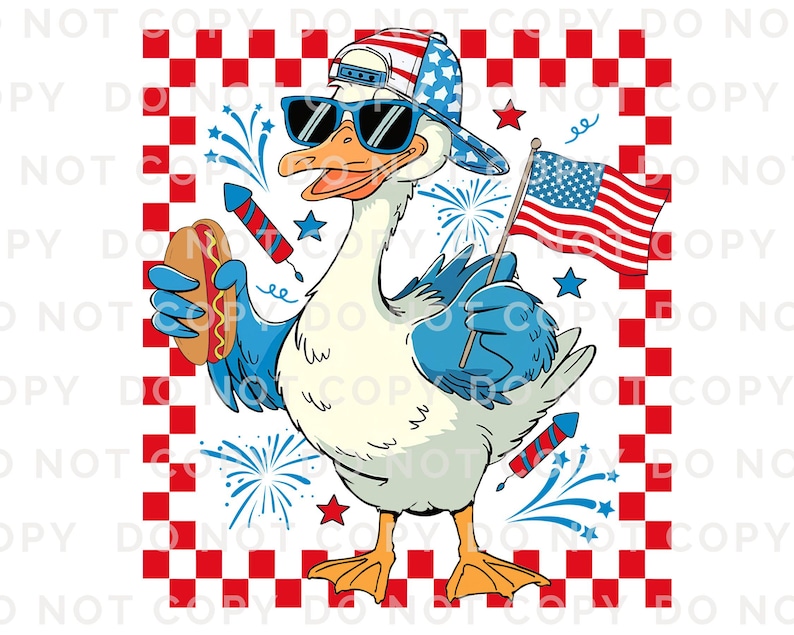 Boy Silly Goose 4th of July DTF Transfer, Kids Patriotic Shirt Bild 6