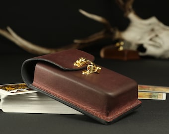 Estuche de cuero para tarot, Estuche de cuero para tarot, Estuche de cuero de alta calidad, Accesorios de cuero hechos a mano, Estuche de tarot, Estuche de cuero para tarot