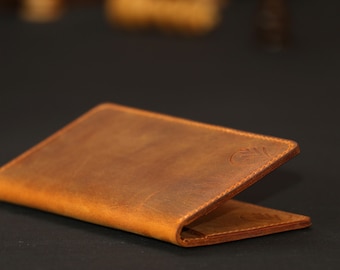 Hand made leather wallet, Long wallet, Men's wallet, High quality leather wallet, Money and credit card holder, Case for cards.