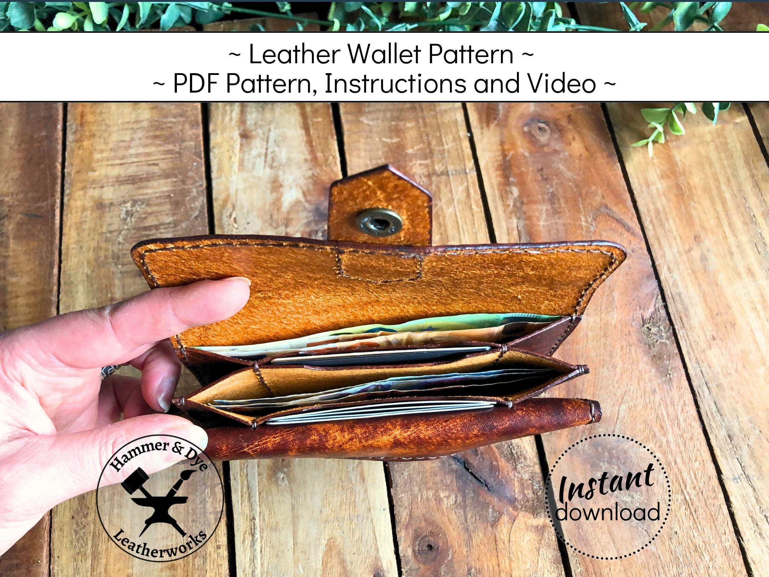 Dispatch Wallet PDF Pattern, Full Carry Leather Wallet With Coin Pocket ...