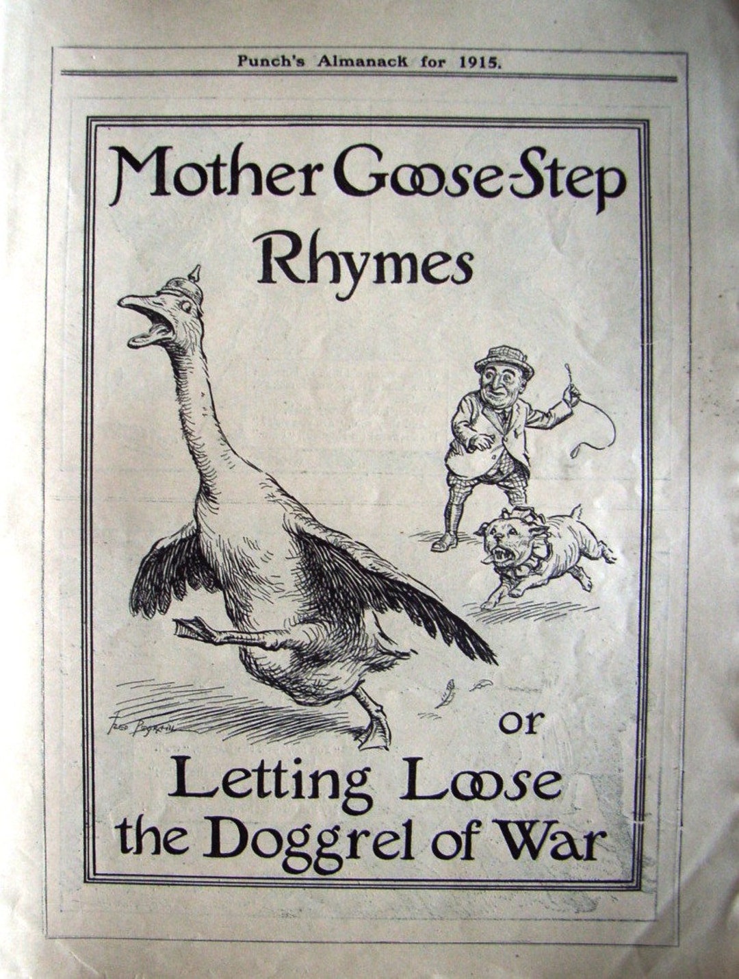 Mother Goose-step Rhymes 1915 WW1 8-page Supplement: Wartime - Etsy