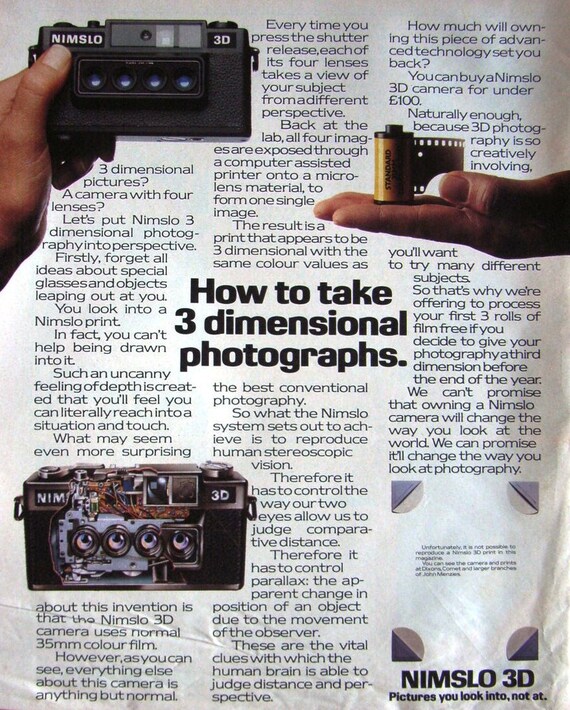 nimslo 35mm 3d camera