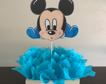 Baby Mickey or Mini Mouse cut-out decoration for baby shower