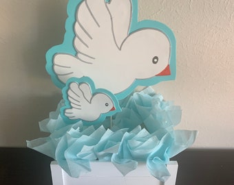 Pigeons cut-out centerpiece/baby shower