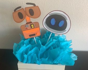 Wall-E and Eve cut-out centerpiece/baby shower