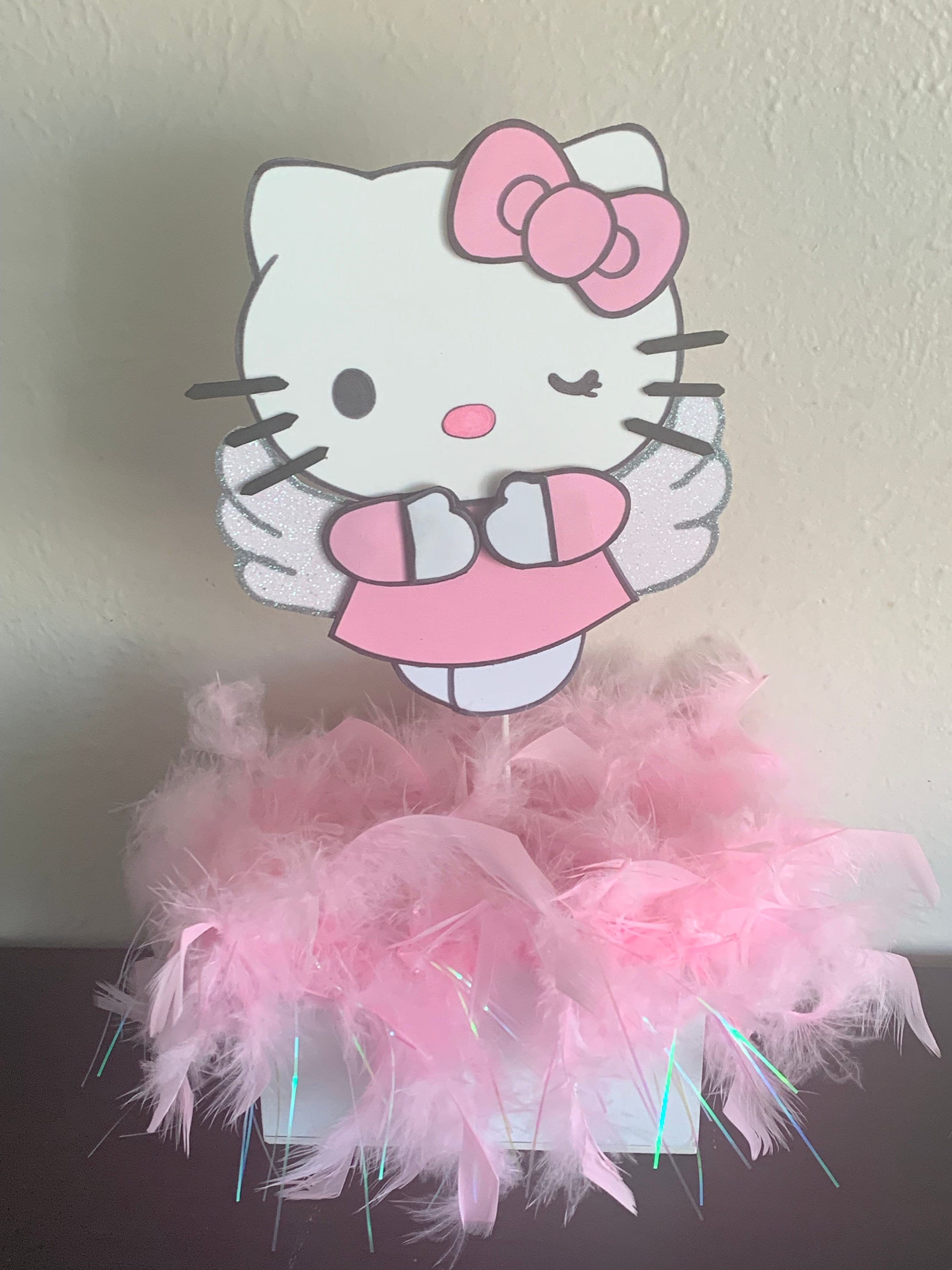 Hello Kitty Angel centerpiece cutout baby shower birthday