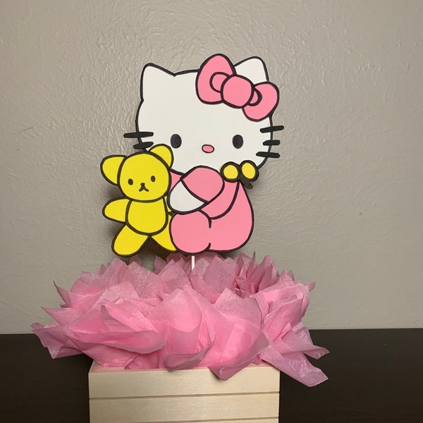 Hello Kitty centerpiece cut-out - baby shower - birthday