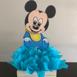 Baby Mickey or Mini Mouse cut-out decoration for baby shower image 1