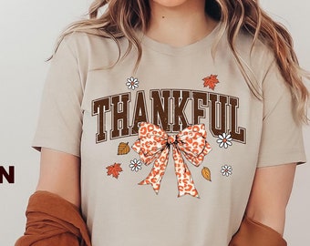 Thankful Shirt, Thankful Grateful Shirt, Women's Thanksgiving Shirt, Christian Fall Shirt, Cute Thanksgiving Shirt, Womens Thankful shirt