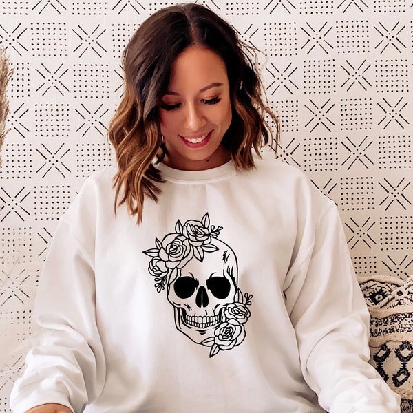 Skull Sweater Etsy