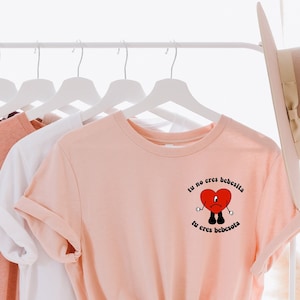 Bad Bunny Heart Shirt, Bad Bunny  Pocket Tee, Bad Bunny Short Sleeve Shirt, Bad bunny shirt Vintage clothing, 90s sweatshirt, Loose fit