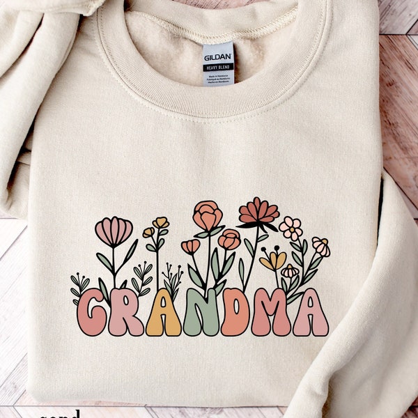 Floral Grandma Sweatshirt, Nana Sweatshirt, Mother's Day Gift, Gift For Mother,Cute Grandmother Sweatshirt, New Mom Shirt, Grammy Shirt
