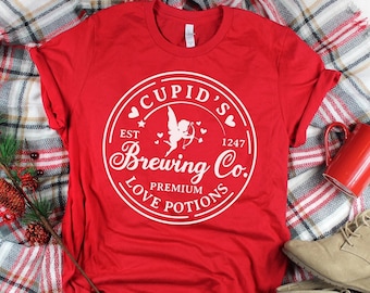 Cupid's Brewing Co Shirt ,Premium Love Potions, Cupid Shirts, Valentine's Day Shirt, Brewing Co Shirt, Valentine Shirt ,Couple Valentine Tee