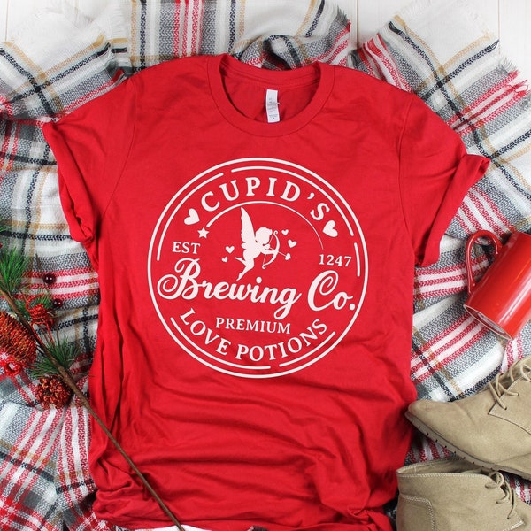 Cupid's Brewing Co Shirt ,Premium Love Potions, Cupid Shirts, Valentine's Day Shirt, Brewing Co Shirt, Valentine Shirt ,Couple Valentine Tee
