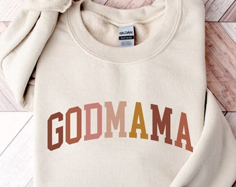 Cute Godmama Sweatshirt,Godmama Gift,Godmother Sweater, Godmama Sweater, Godmother Crewneck sweatshirt,Gift for Aunt