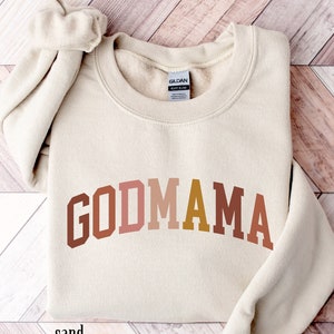 Cute Godmama Sweatshirt,Godmama Gift,Godmother Sweater, Godmama Sweater, Godmother Crewneck sweatshirt,Gift for Aunt