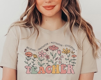 Believer Motivator Innovator Educator Shirt, Teacher Shirt, Teacher Gift, Teacher Appreciation Gift, Back to School Teacher Shirt