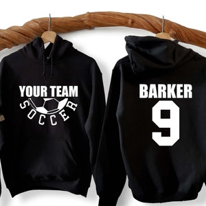 Customized Soccer Sweatshirt, Your Name Soccer, Soccer Hoodies, Game Day Sweat, Soccer Season Sweatshirt, Soccer Graphic Hoodie