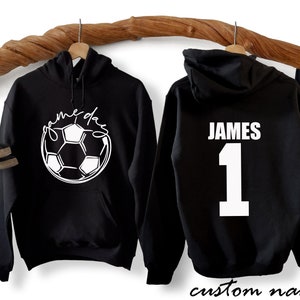 Customized Soccer Sweatshirt, Your Name Soccer Shirt, Game Day Hoodie, Game Day Sweat, Soccer Season Sweat,  Soccer Graphic Hoodie