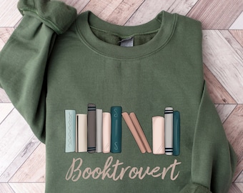Booktrovert Sweatshirt, Bookish, Cute Book Sweater, Bookish, Bookworm, Bibliophile, Book Lover, Reading Shirt, Gift for Book Lover