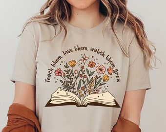 Retro Teacher Shirt, Teacher Shirt, Bookish Shirt, Book Lover Teacher Shirt, Teacher Appreciation Gifts, Back To School, Team Teacher