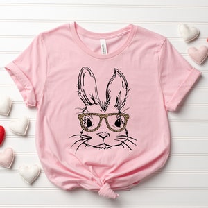 Easter Bunny With Glasses Shirt Bunny With Glasses Shirt - Etsy