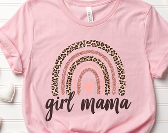 Cute Leopard Girl Mama Crewneck Shirt, Leopard Mom Shirt, Mothers Day Gift, New Mom Shirt, Baby Shower Gift, Gift for Mom, Mom Life Shirt