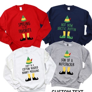 Customized Christmas Elf Sweatshirt, Funny Christmas Sweatshirt Elf, Christmas Hoodie, Christmas Gift, Christmas Movie Shirt