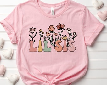 Cute Floral Lil Sis Shirt, Little Sister Shirt, Lil Sis Shirt, Matching Sibling Shirt , Matching Sibling Tee, Baby Announcement