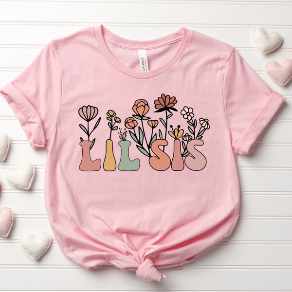 Cute Floral Lil Sis Shirt, Little Sister Shirt, Lil Sis Shirt, Matching Sibling Shirt , Matching Sibling Tee, Baby Announcement