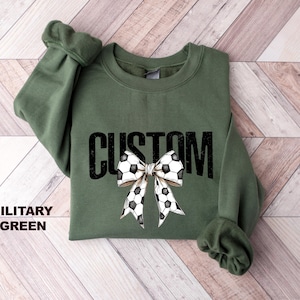 Custom Soccer Sweatshirt, Soccer Game Day Shirt, Custom Team Name Shirt, Soccer Season Shirt, Womens Soccer Outfit, Funny Sport Mom Shirt