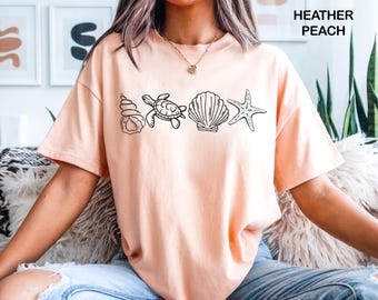 Sea Shells Summer Shirt, Funny Ocean Shirt, Beach Lovers Gift, Summer Shirts, Cute Sea Shirt, Summer Vibes Shirt, Family Vacation Shirt