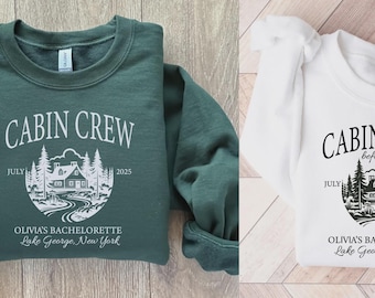 Custom Cabin Crew Bachelorette Sweatshirt, Camping Bachelorette Party Shirt, Bachelorette Favors, Bachelorette Crewneck, Girls Trip Shirt