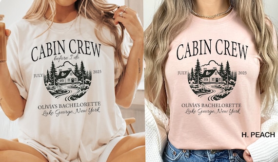 Custom Cabin Crew Bachelorette Party Shirt, Camping Bach Shirts, Girls Weekend Shirts, Custom Family Trip Shirt, Girls Trip Shirt, Bach Trip