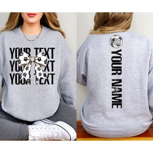 Custom Soccer Sweatshirt, Soccer Game Day Shirt, Custom Team Name Shirt, Soccer Season Shirt, Womens Soccer Outfit, Funny Sport Mom Shirt