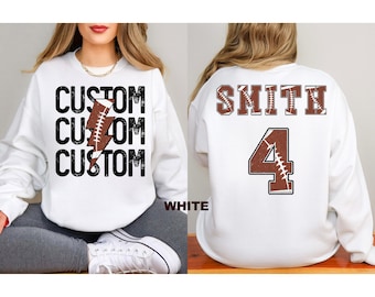 Personalized Football Sweatshirt, Custom Team Mascot Shirt, Your Name Football Sweatshirt, Game Day Sweatshirt, Sports Shirt, Football Fan