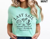 Custom Beach Bachelorette Shirt, Nautical Bachelorette Shirt, Bachelorette Cruise Shirt, Last Sail Before the Veil, Bachelorette Favors