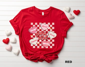 Retro Valentines Day Shirt, You Are Enough Valentine Shirt, Teacher Valentine , Valentine Heart Shirt, Positive Affirmations, Valentine Gift