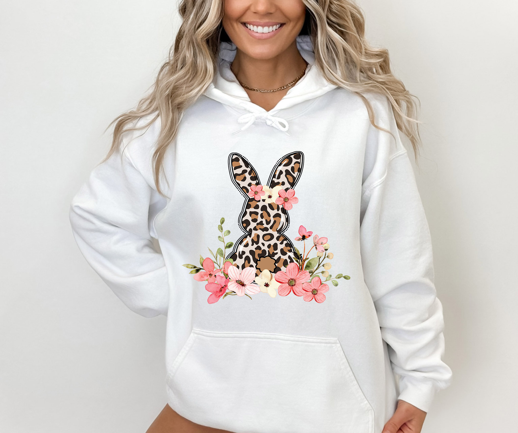 Floral Bunny Sweatshirt, Cute Easter Sweatshirt, Spring